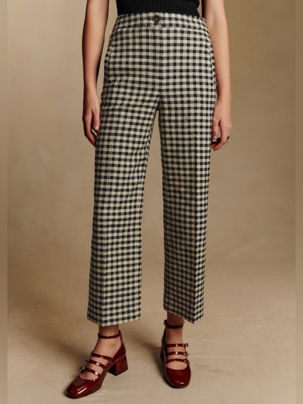 NWOT Sezane Martin Crop Trousers, Size 6 / 38